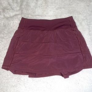 Lululemon Pace Rival Skirt Tall Size 2 Maroon
